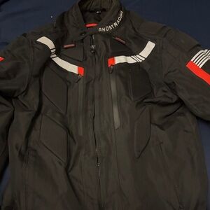 Ghost Racing Men's Black Performance Jacket with Red & White Accents